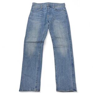 G Star Raw 3301 Straight Jeans Mens 31 x 32 Blue Button Fly Denim‎ Stretch
